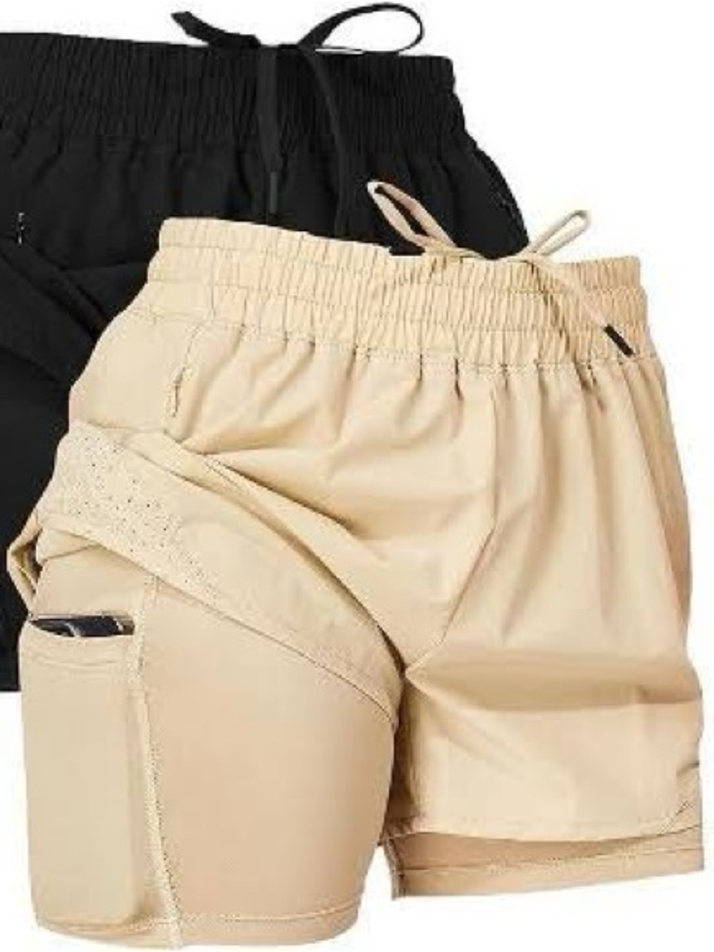 Ultra Performance Khaki Gym Shorts with Compression Liner NWT